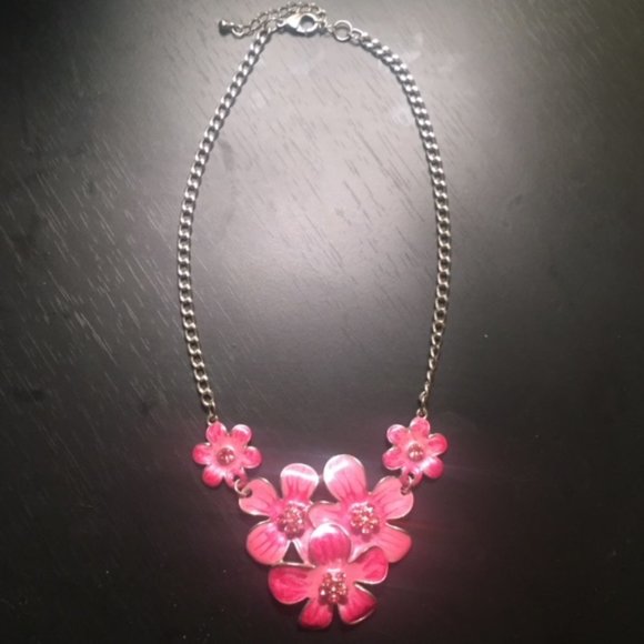 Dots Jewelry - Pink and silver necklace.